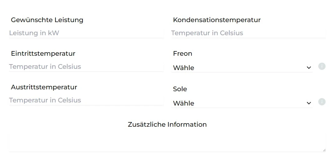 Snippet of order form